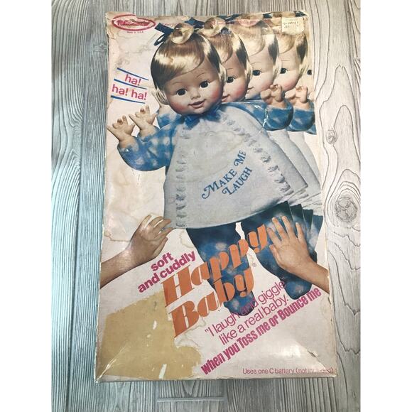 Horsman Happy Baby African American Doll In Original Box Laughing #4449 VTG RARE - Picture 3 of 12